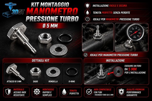 Kit montaggio manometro - montaggio,